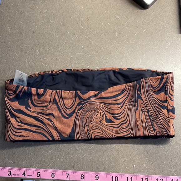 Good American Chia Black Better Band Strapless Reversible Swim Top Size 2 Medium - Picture 5 of 7